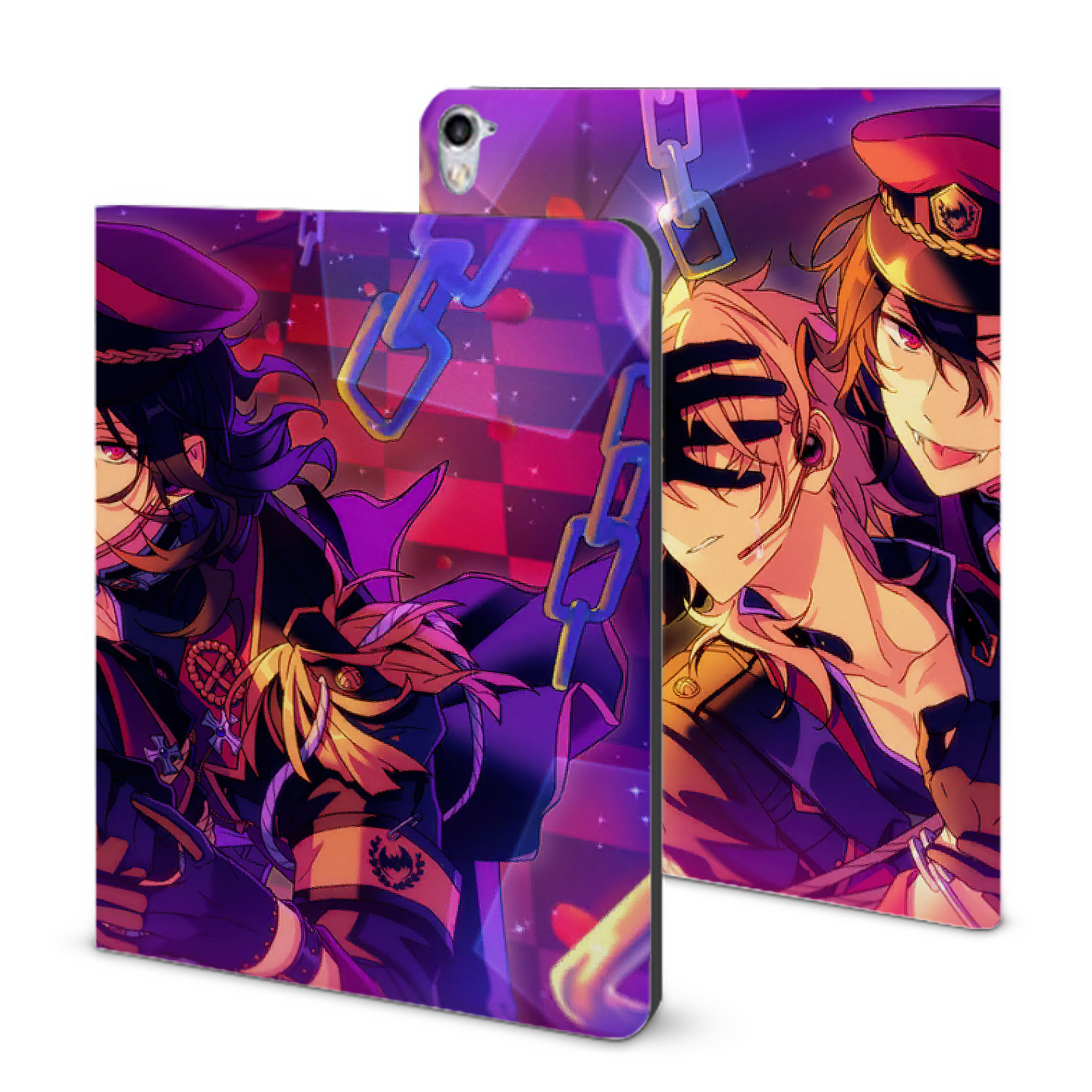 （画像用） あんさんぶるスターズ! Ensemble Stars IPad ケース ブック型 PUレザー TPU 耐衝撃 軽量 薄型 ペン収納なし 全面保護 IPad 各モデル対応